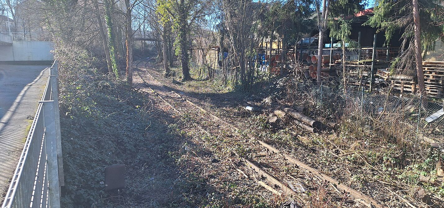 Zukünftiges Ende/Anfang der Glückauf-Trasse an der Eickener Straße