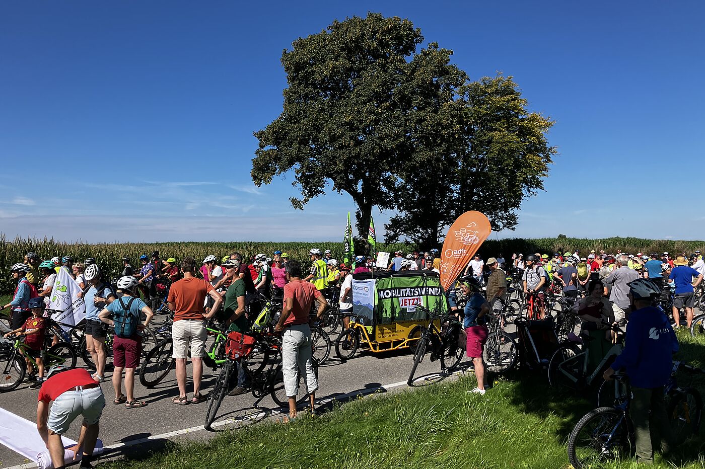 Demonstration auf der Straße