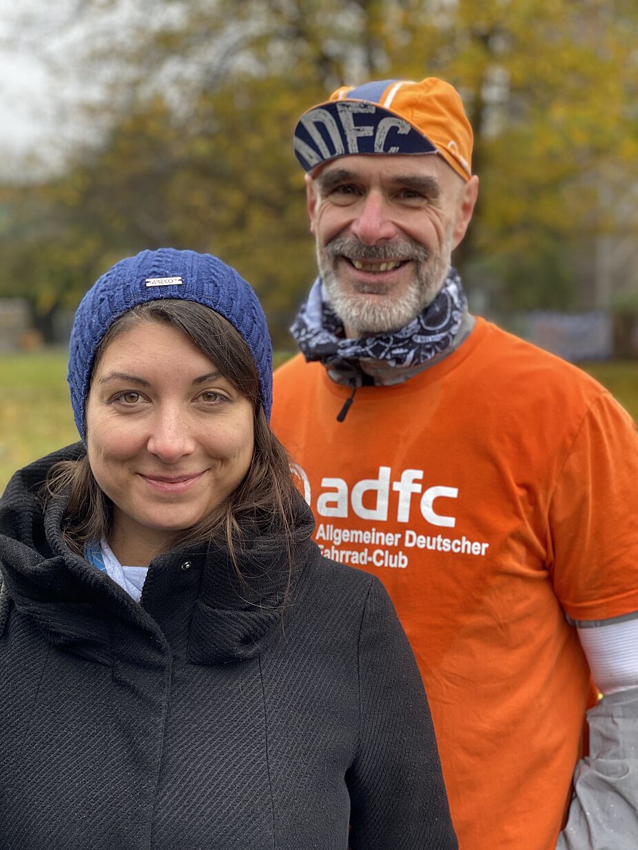 Landesvorsitzende des ADFC NRW Rebecca Heinz und Axel Fell