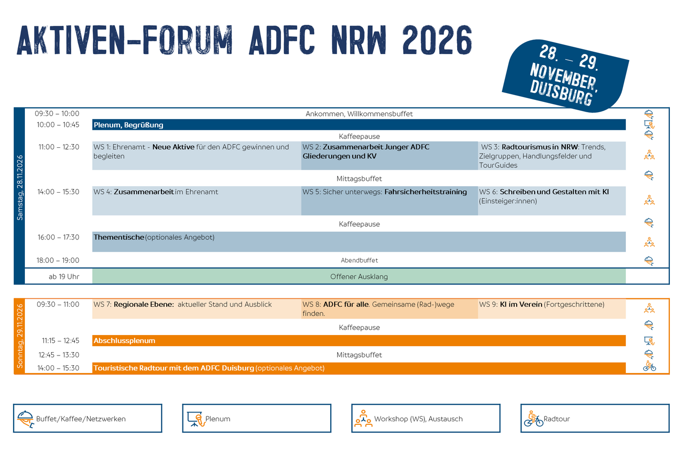 Programm Aktiven-Forum ADFC NRW 2026 Programm Aktiven-Forum ADFC NRW 2026